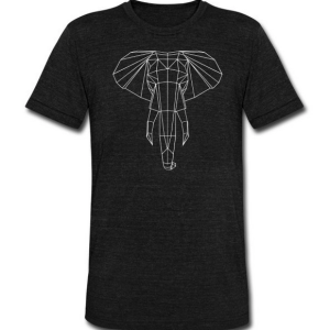 T-Shirt mit einem geometrischem Elefantenkopf