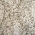 Hindu Elefant Tapete beige