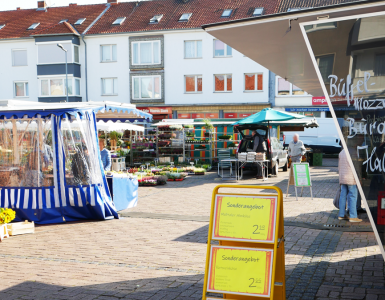 Marktstände auf dem Westfahlenplatz