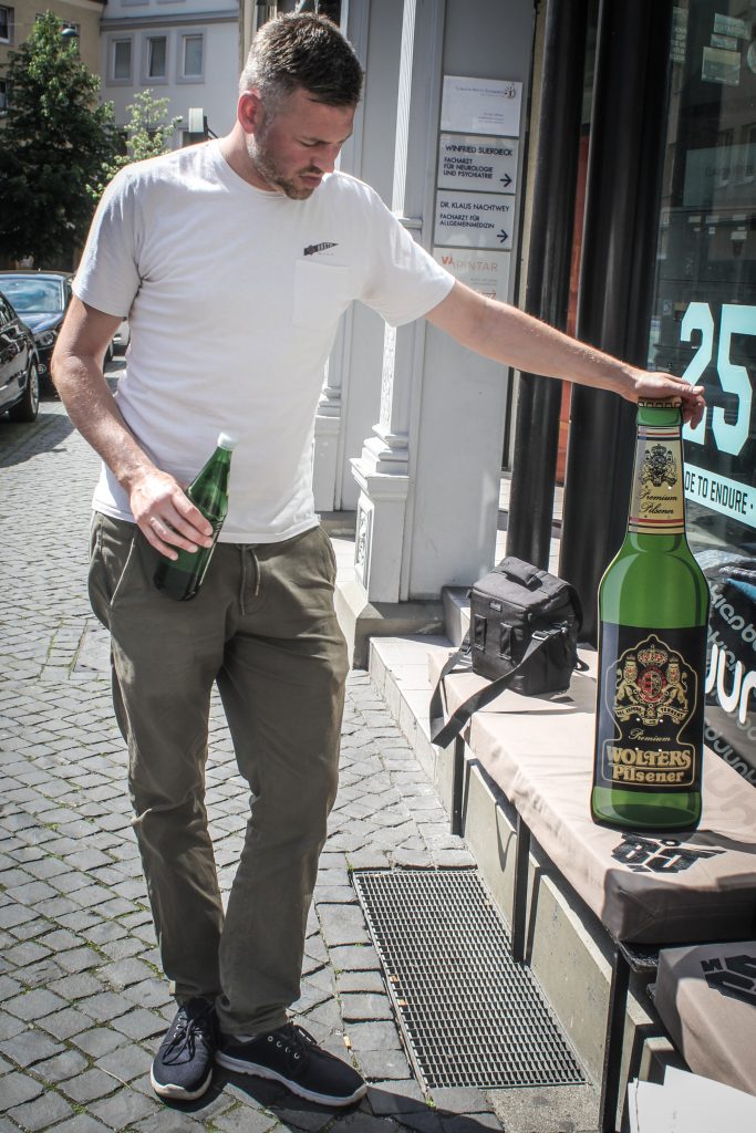 Mark Hausen mit Wolters Skateboard