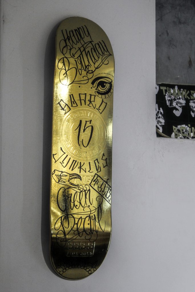 Green Pearl Tattoo-skateboard