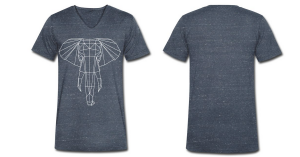 Herren T-Shirt Elefant Motiv