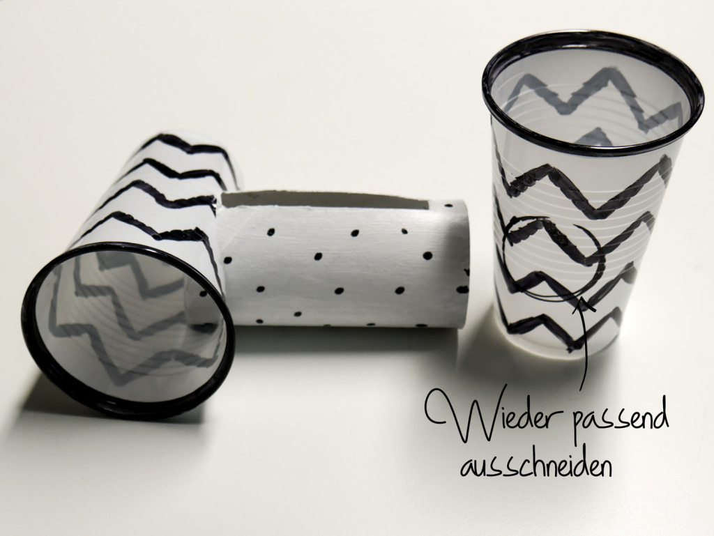 DIY Anleitung, Becher ausschneiden