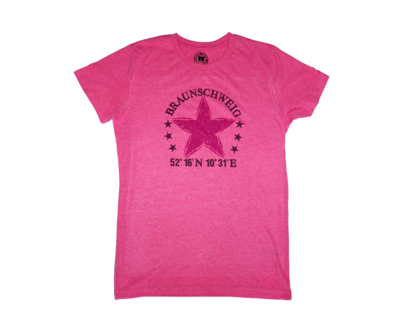 Rosanes T-Shirt mit Stern und Braunschweig Koordinaten