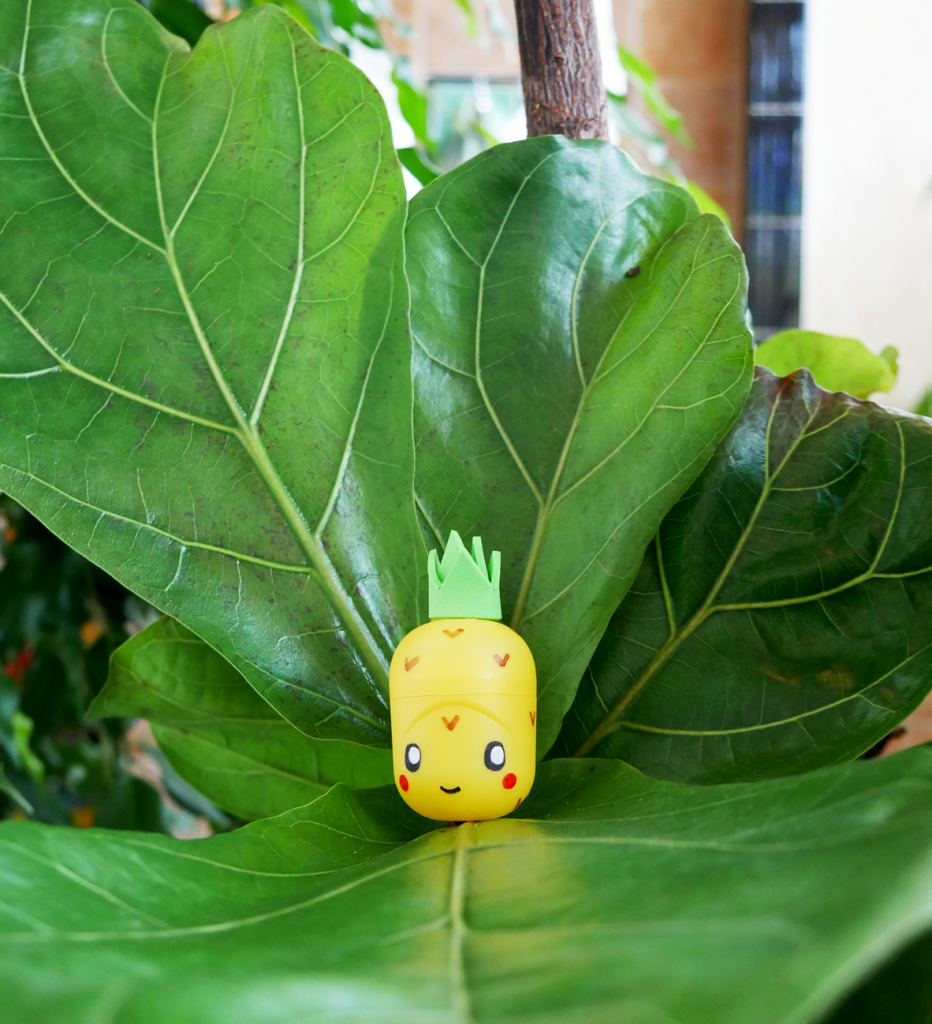 Ananas Ü-Ei auf Blättern