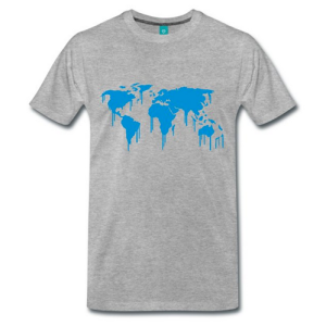 Weltkarte Graffiti T-Shirt