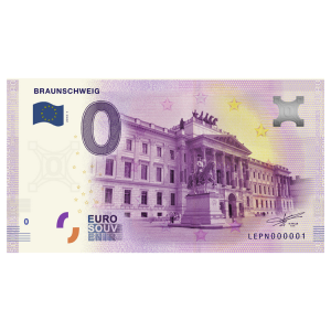 0 Euro Schein mit Braunschweiger Schloss Motiv