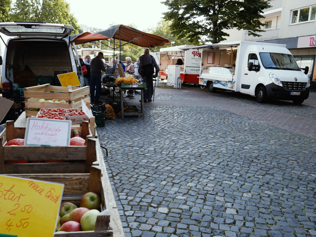 Obst und Gemüse Stände