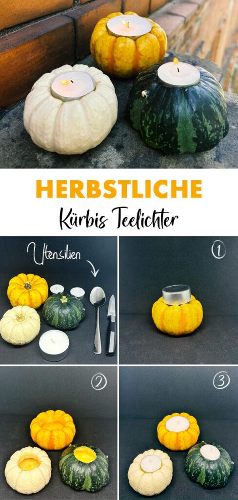 Anleitung für Kürbis Teelichter
