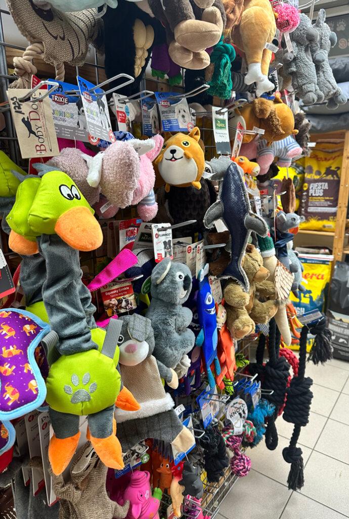 Auswahl an Hundespielzeug