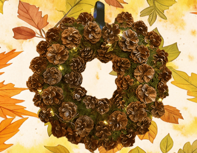 DIY für einen herbstlichen Türkranz